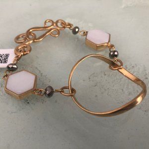 Artisan modernist Stephanie Kantis Gold Organic Bracelet
